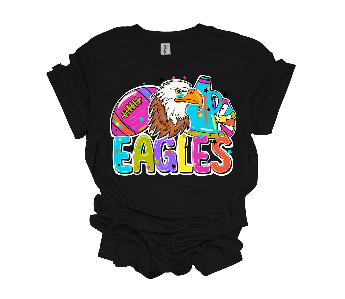 Bright Eagles Football Cheer Graphic Tee