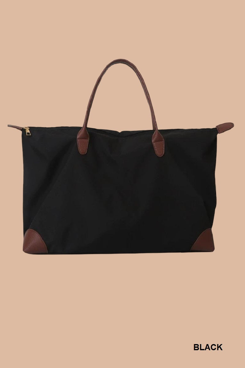 Black Large capacity weekender travel duffle bag