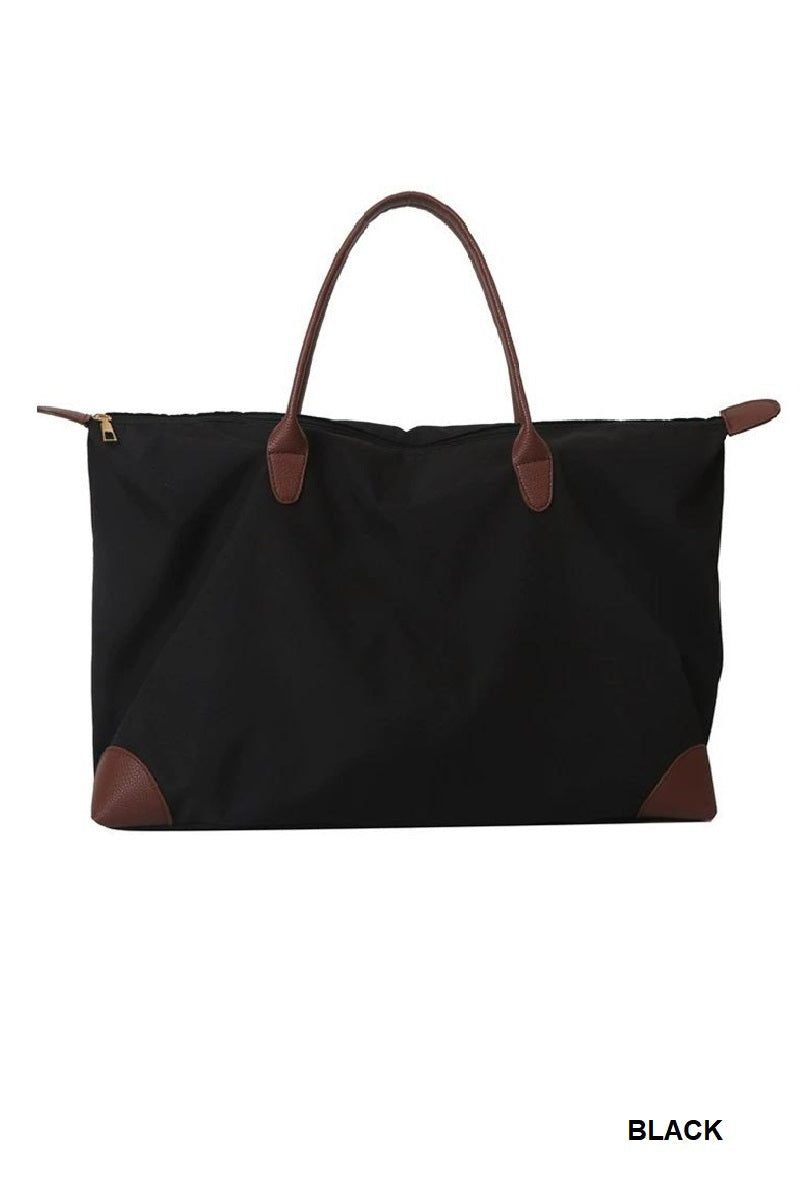 Black Large capacity weekender travel duffle bag