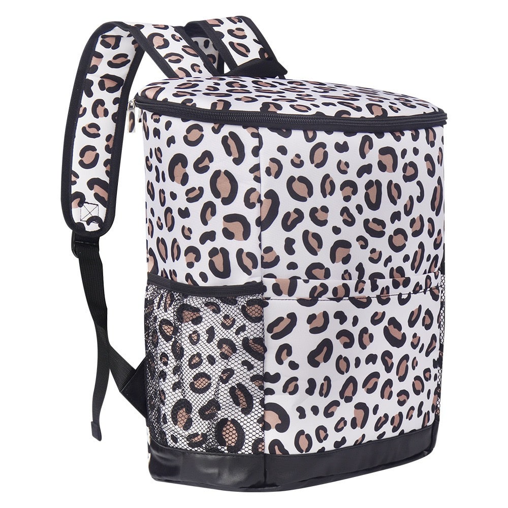 Leopard Print Backpack Cooler