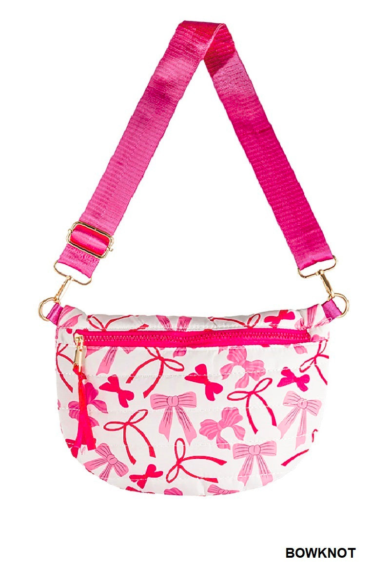 Pink Bow Jolie Puffer Bag