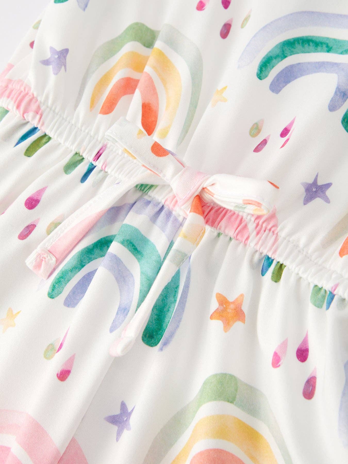 Rainbow Striped Milk Romper