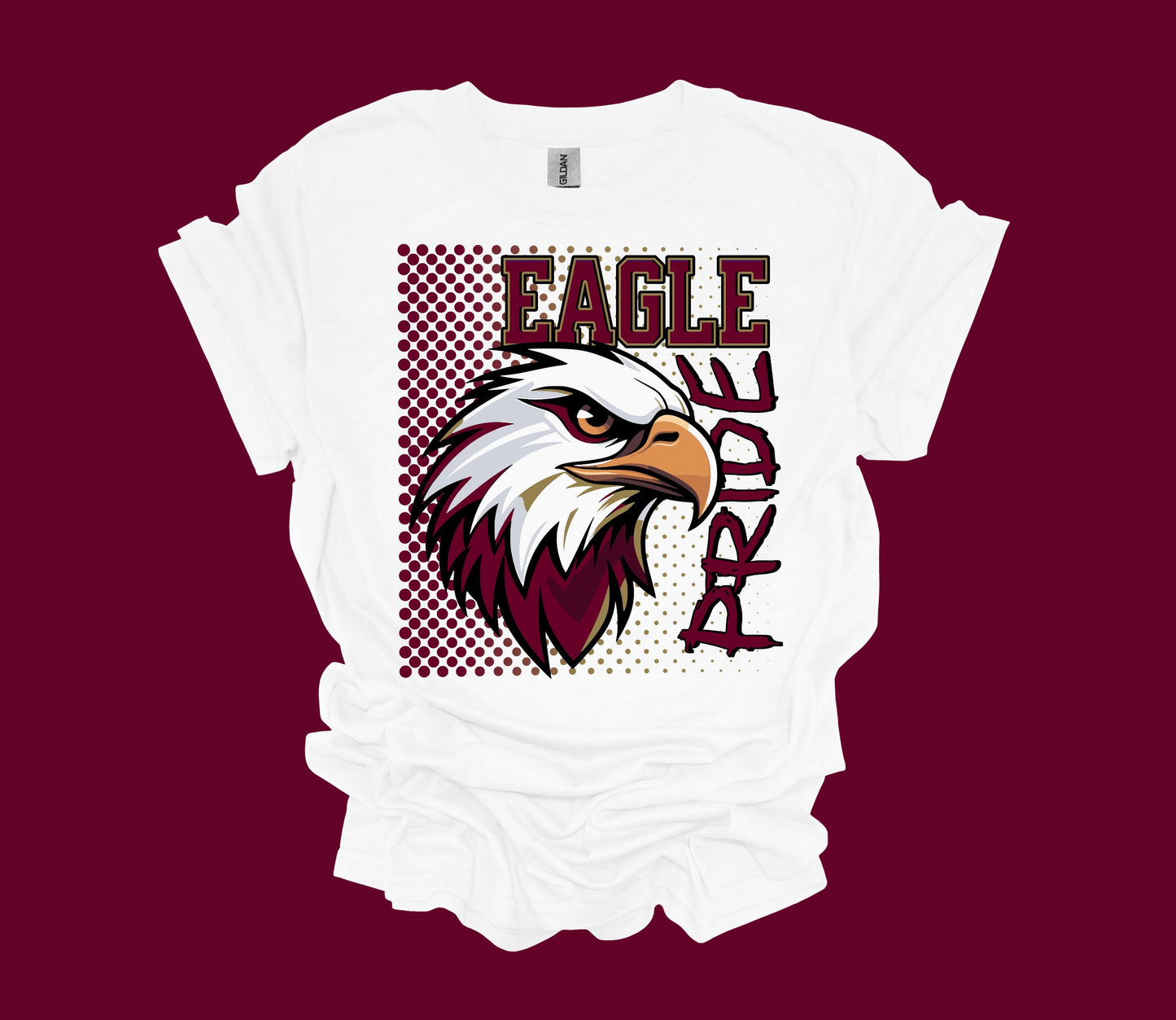 Eagle Pride Maroon and White Graphic Tee