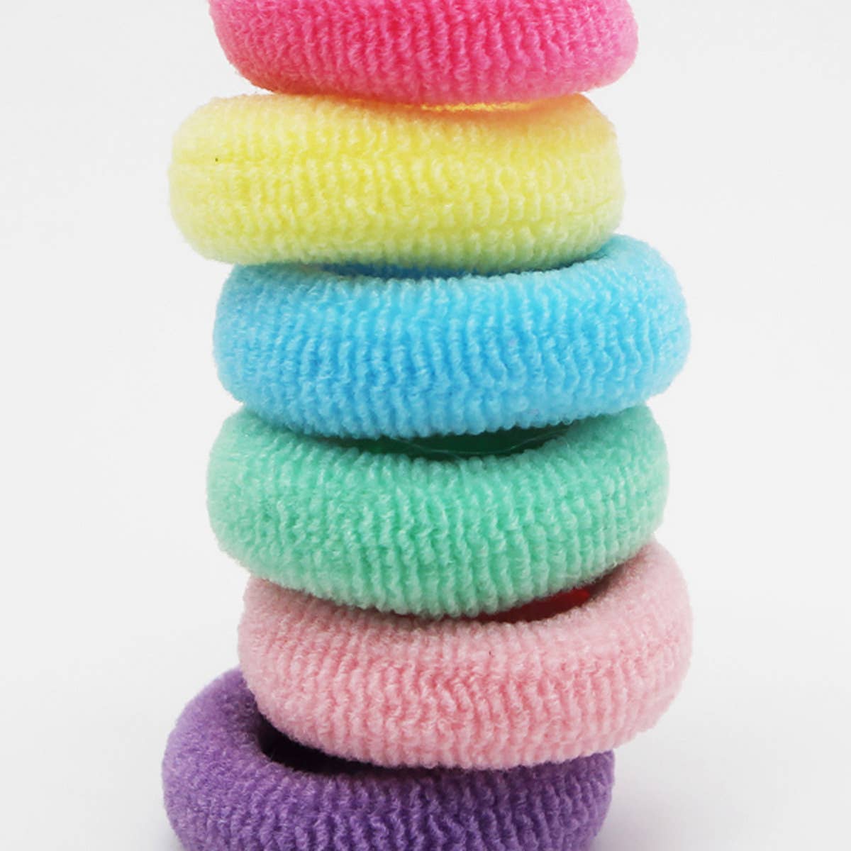 CHILDREN ELASTIC HAIR TIES 100 PC JAR
