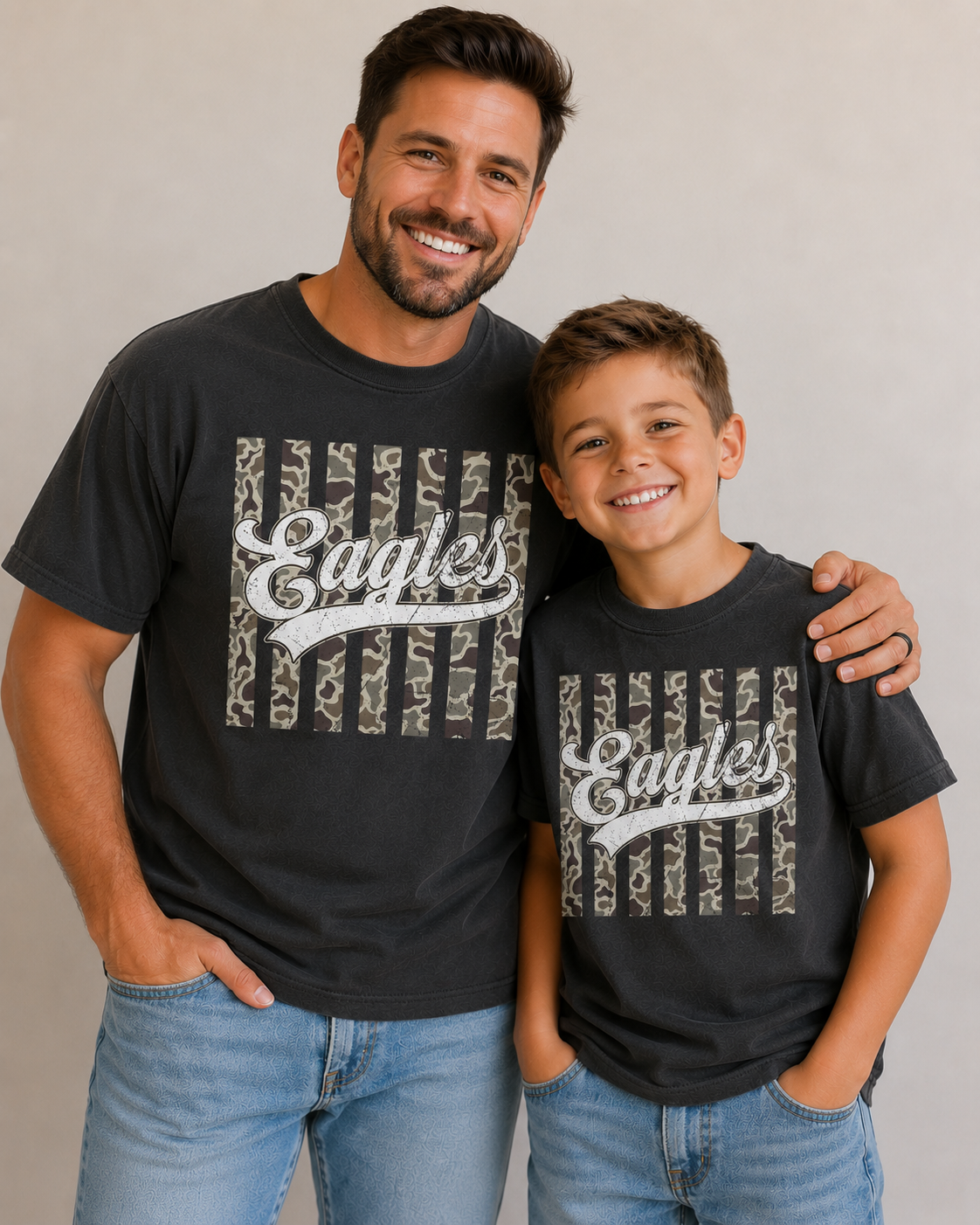 Camo Eagles Kids Graphic Tee