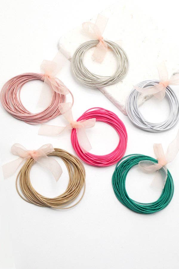 Hot Pink Guitar String Bracelets -20pcs set