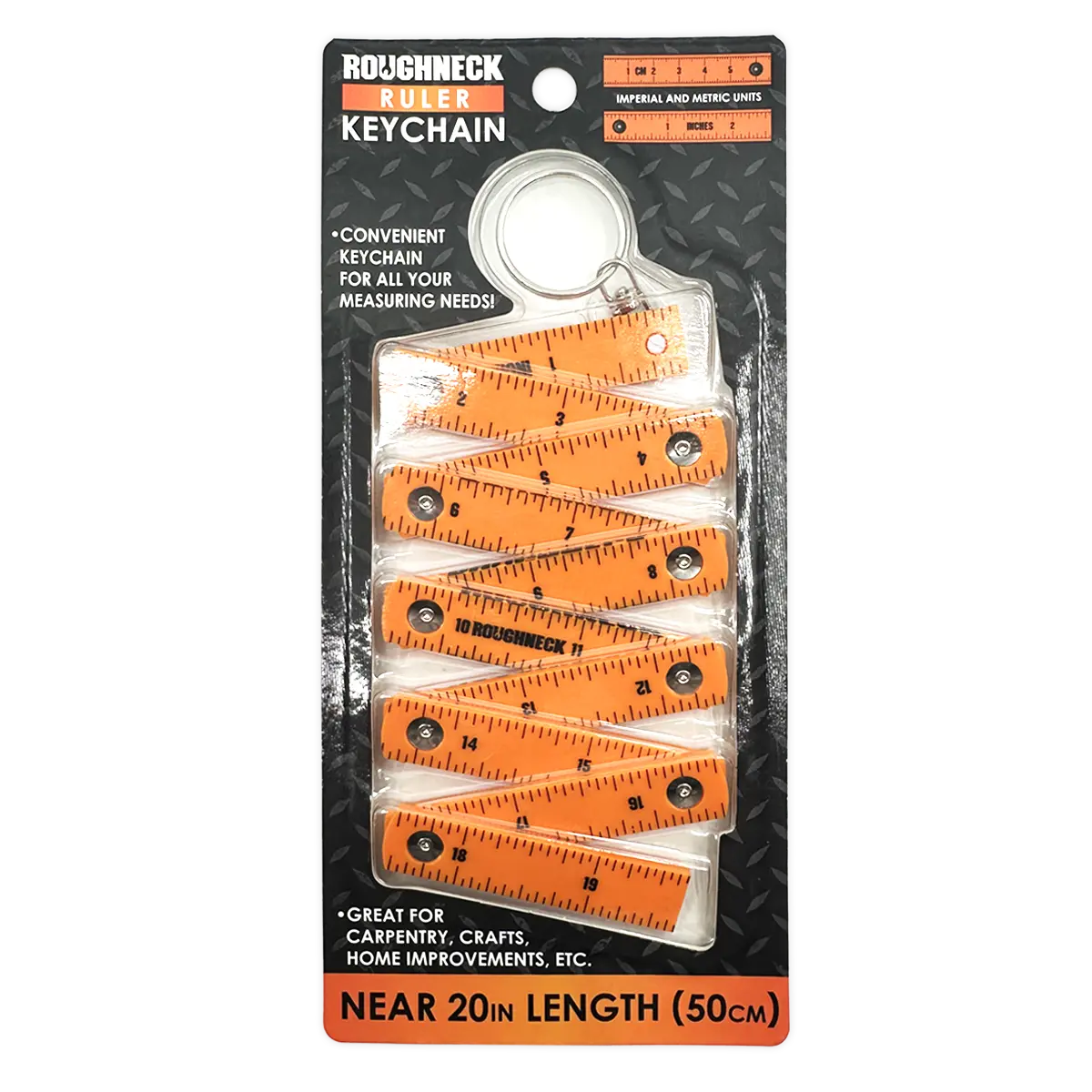 Roughneck 20 Inch Ruler Keychain