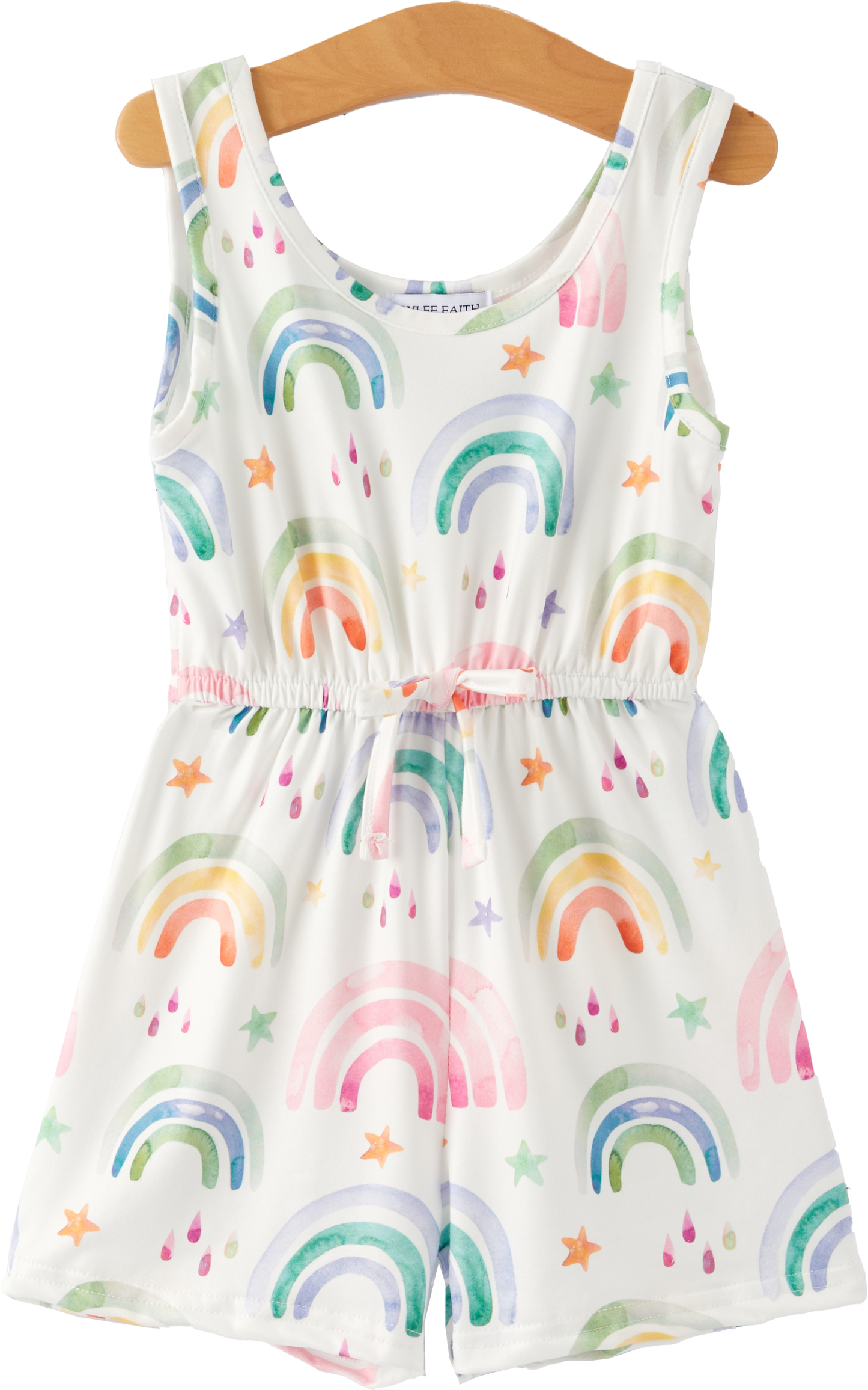 Rainbow Striped Milk Romper