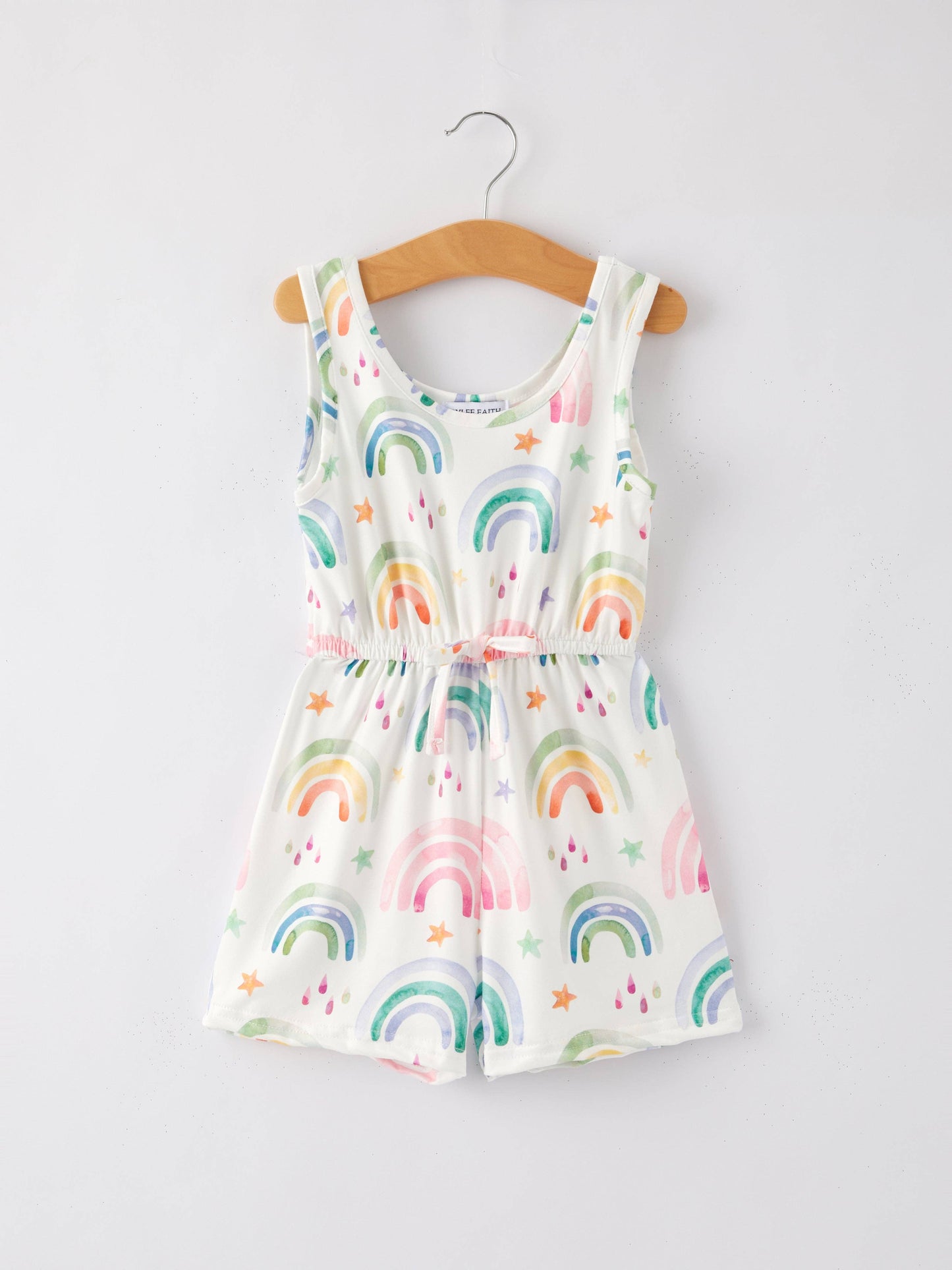 Rainbow Striped Milk Romper