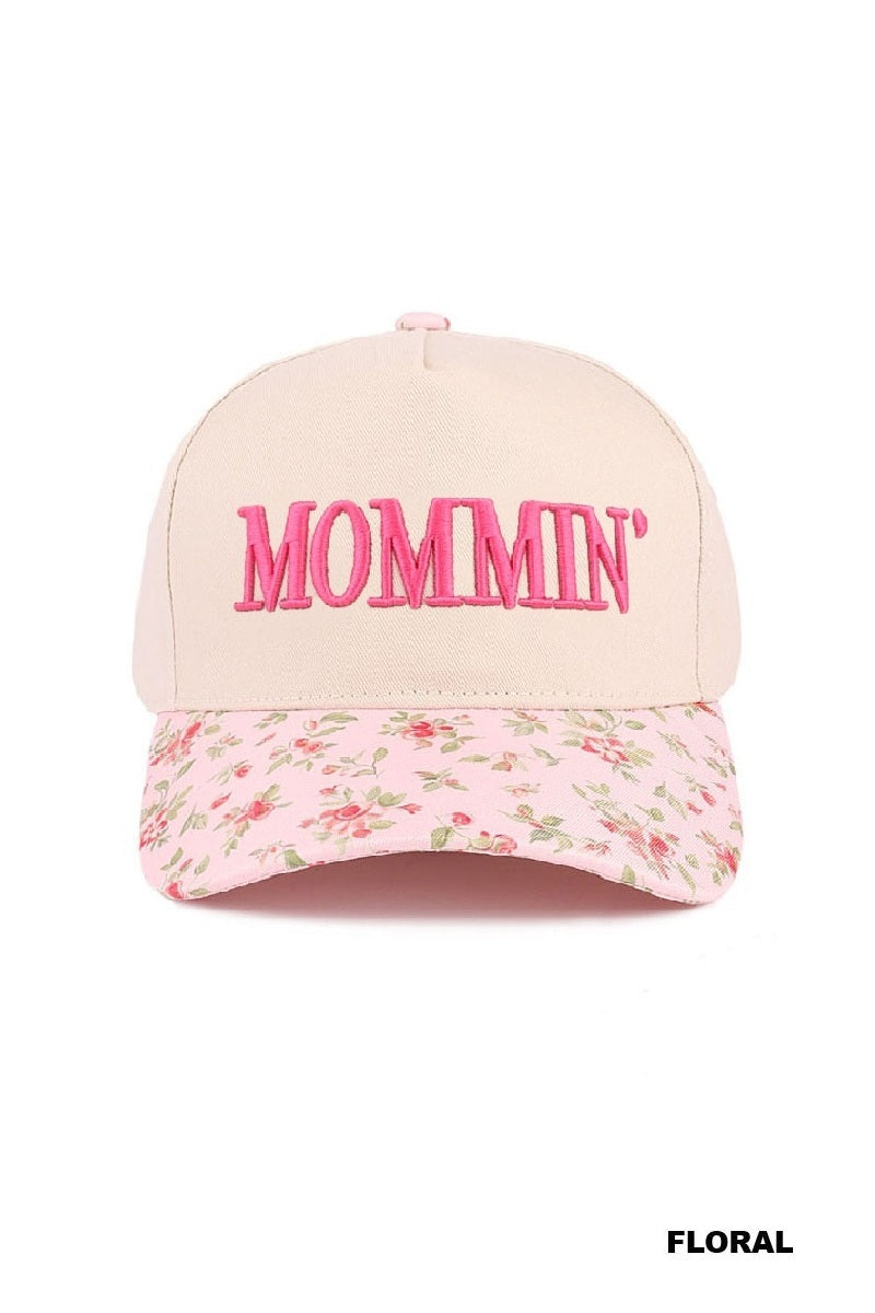 Mommin' Floral Print Trucker Hat