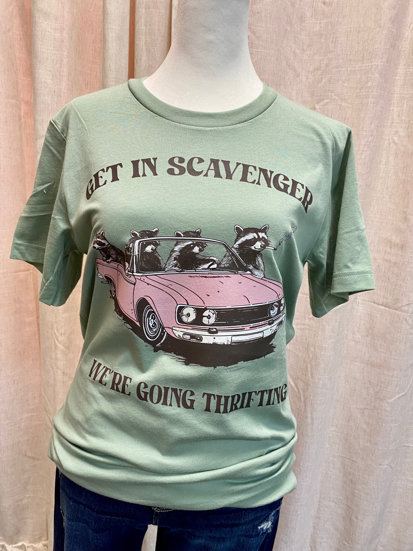 Get in Scavenger Were Going Thrifting Graphic Tee