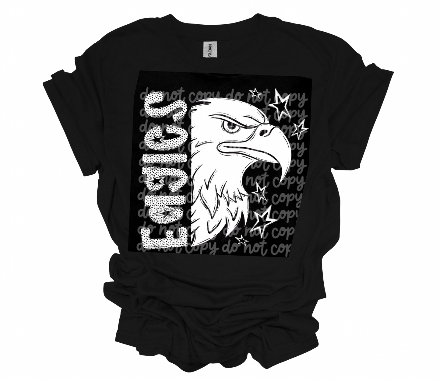 Black and White Eagles Graphic Tee