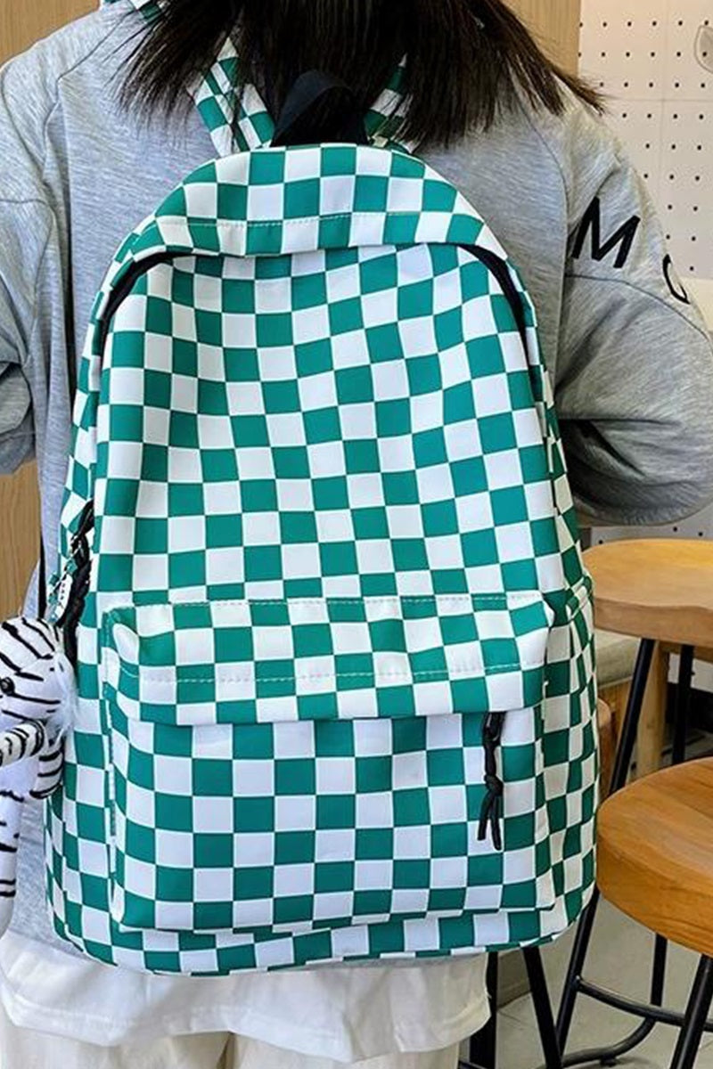 Trendy Checkered Backpack