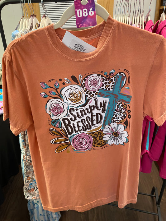 Simply Blessed Graphic Tee Comfort Colors