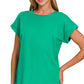 Kelly Green Zenana Cotton Tee