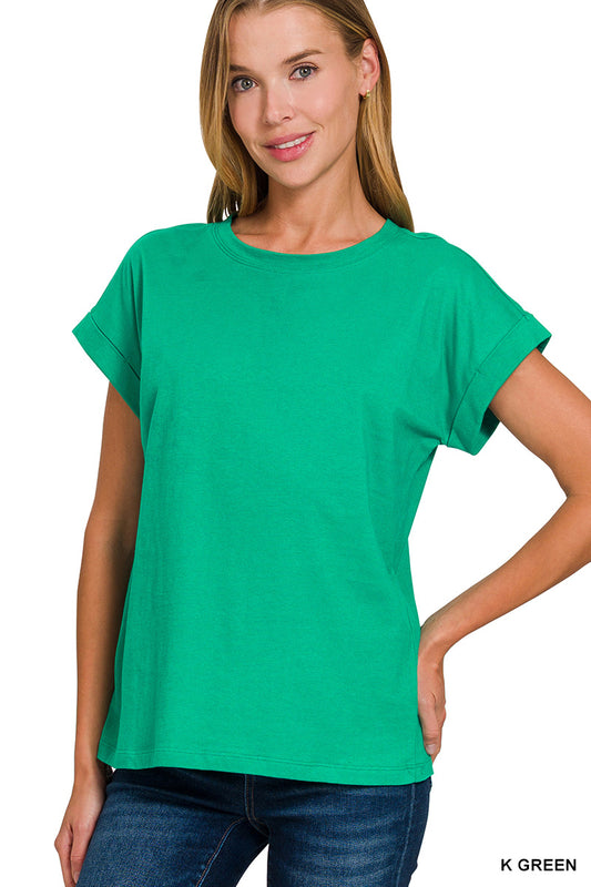Kelly Green Zenana Cotton Tee