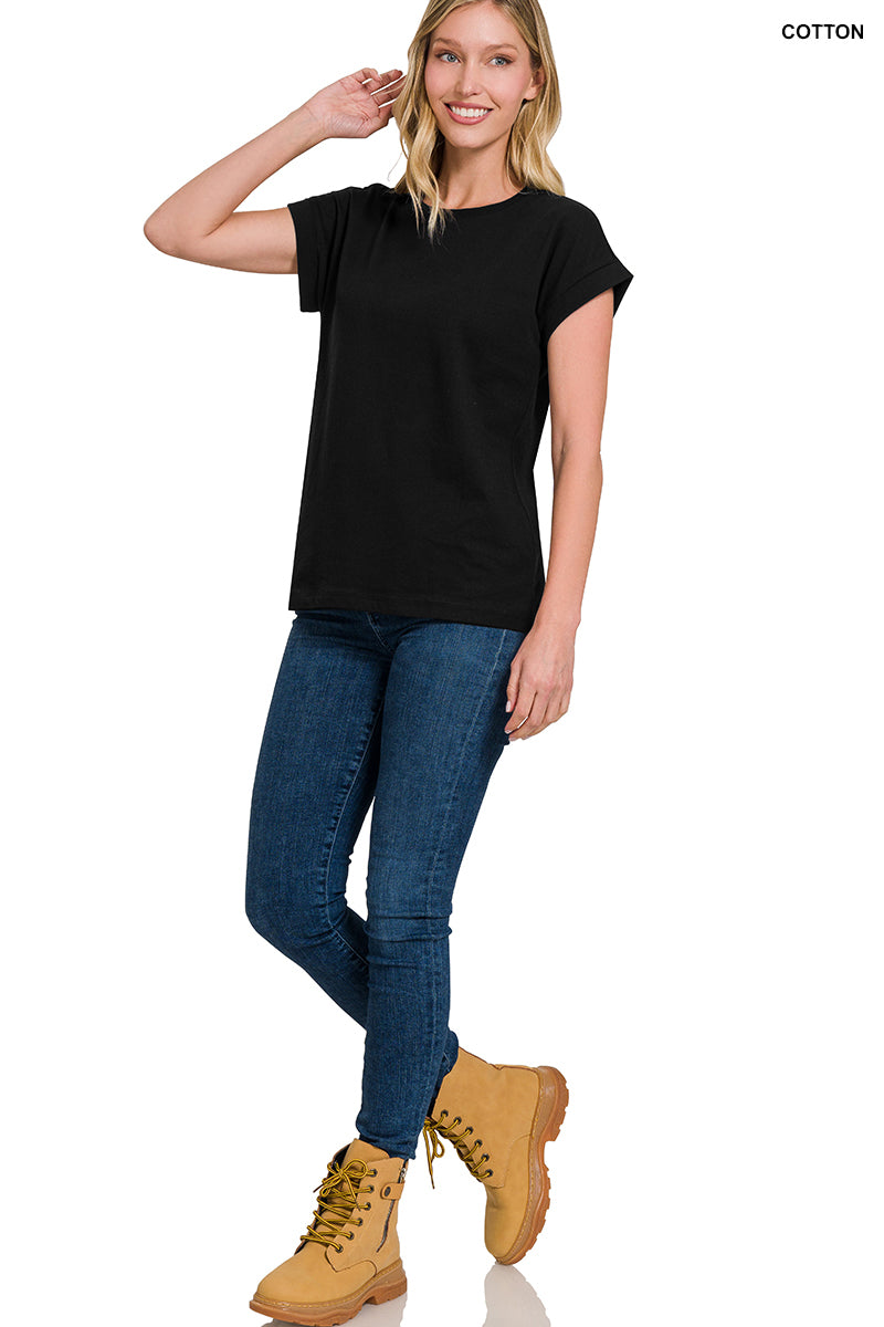 Black Zenana Cotton Tee