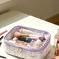 Coquette bow transparent cosmetic bag