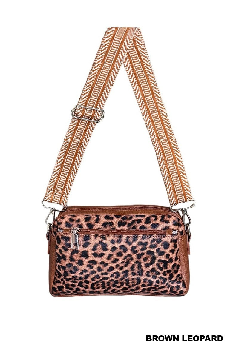 Leopard Print crossbody camera bag