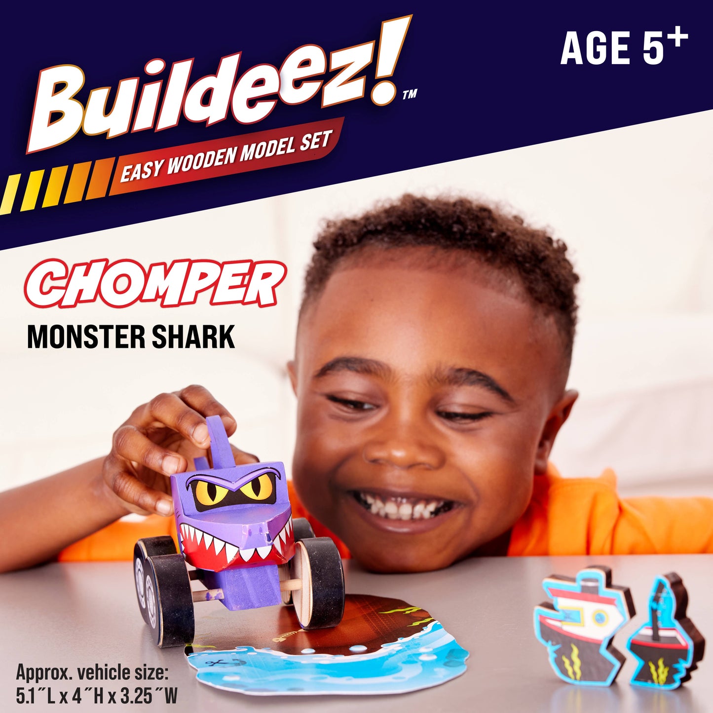 Buildeez! Chomper Monster Shark - DIY Wooden Craft Kit