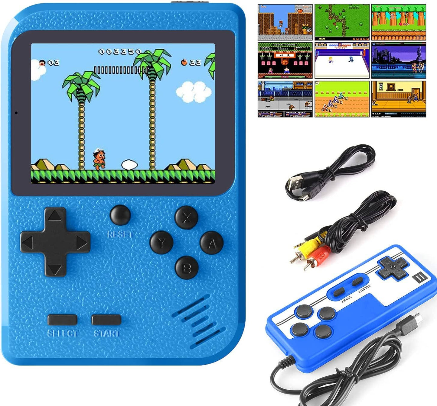 Retro Game 400 Built-in Games Portable Game For Gifts Kids: Black
