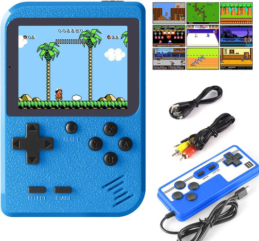 Retro Game 400 Built-in Games Portable Game For Gifts Kids: Blue