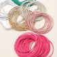 Hot Pink Guitar String Bracelets -20pcs set