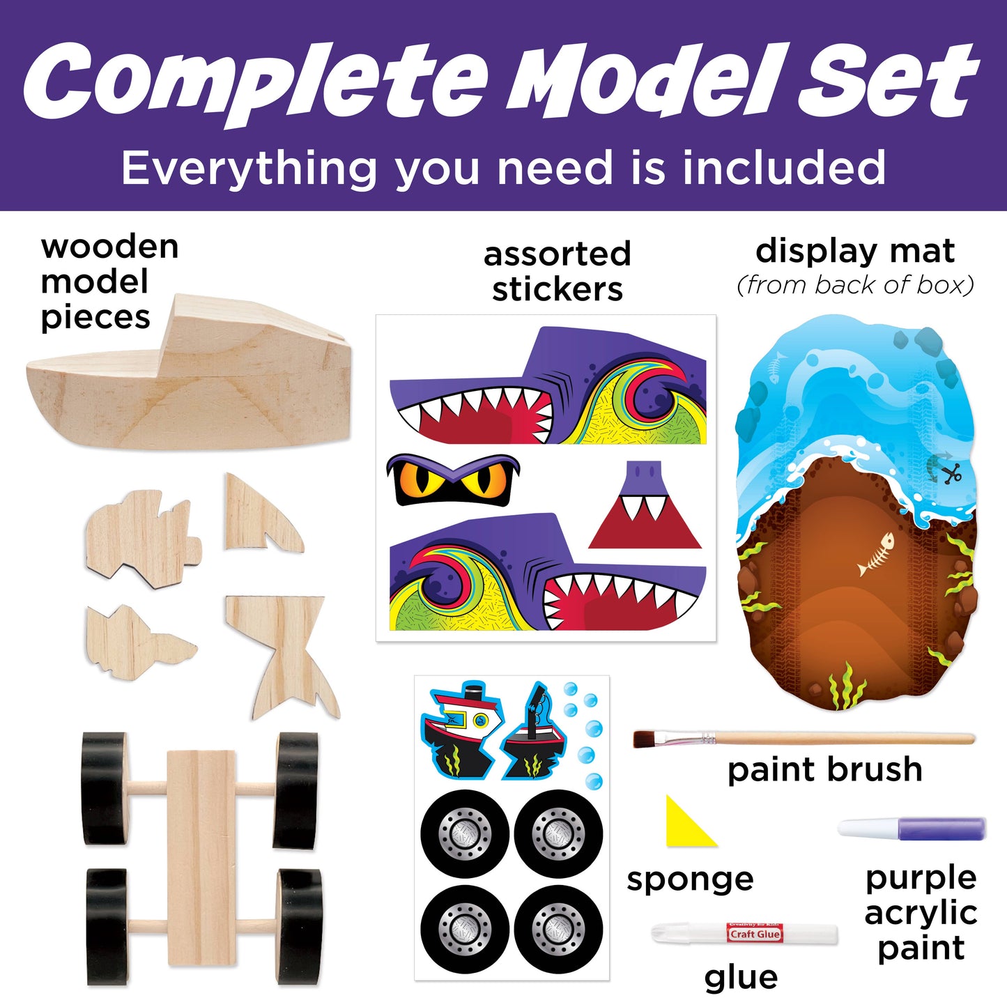 Buildeez! Chomper Monster Shark - DIY Wooden Craft Kit