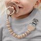 Sweetie Strap™ Silicone One-Piece Pacifier Clips: Pink Beaded