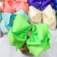 Texas Size Rhinestone Center Knot Hair Bows: Light Pink