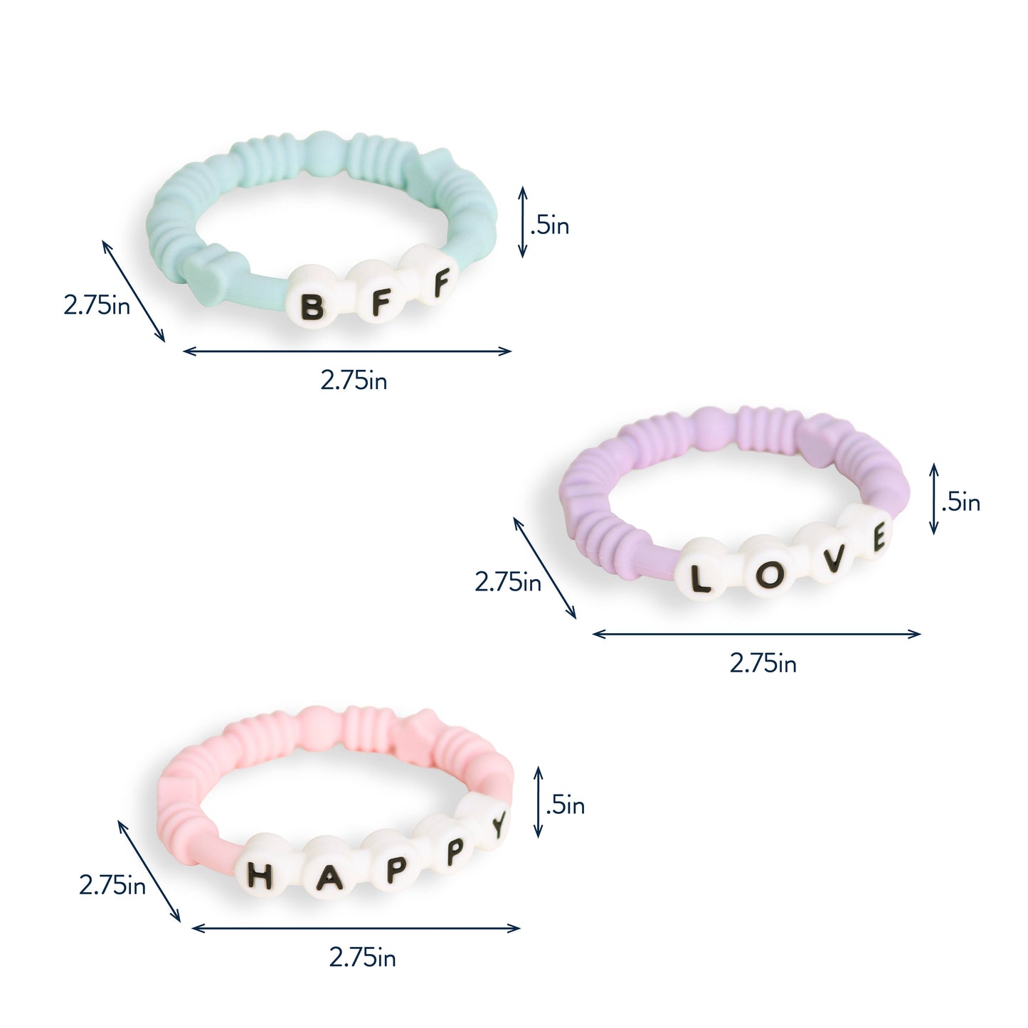 Bitzy Bands Baby Teething Rings