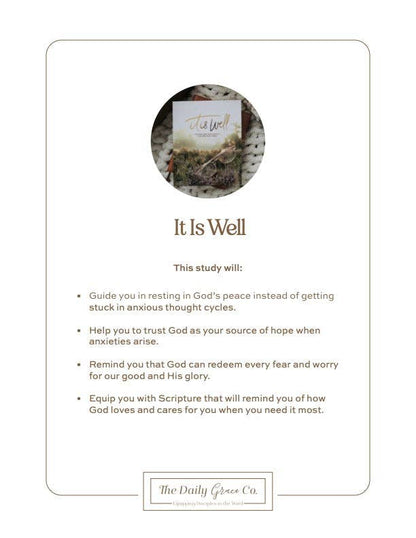 It Is Well Bible Study