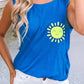 Blue Tank with sunshine Pocket Design