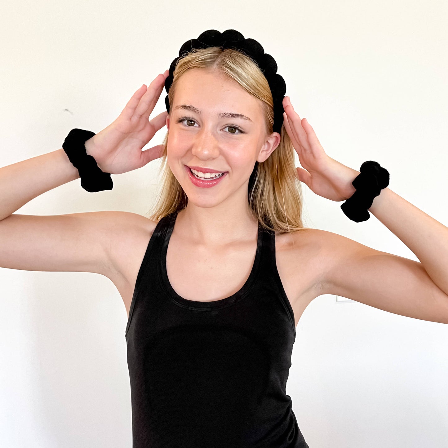 Puffy Terry Cloth Padded Spa Headband with Scrunchies - Multiple Colors