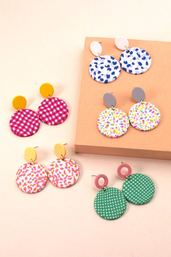 Colorful Dots Polymer Earrings