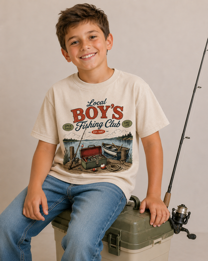 Local Boys Fishing Club Kids Graphic Tee