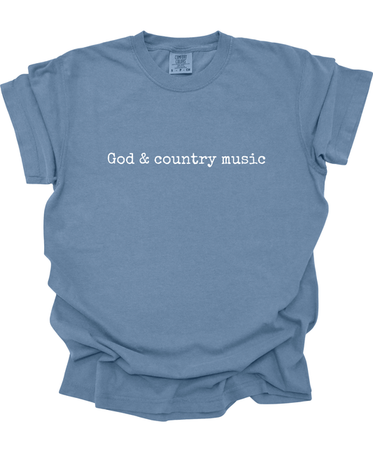 God & Country Music Christian Graphic Tee