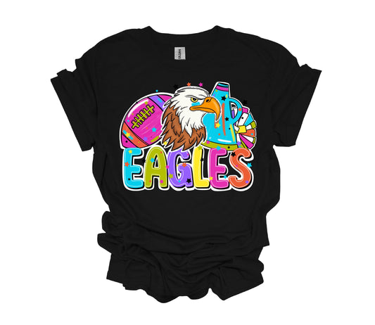 Bright Eagles Football Cheer Graphic Tee