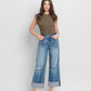 Super High Rise Double Cuffed Baggy Wide Jeans