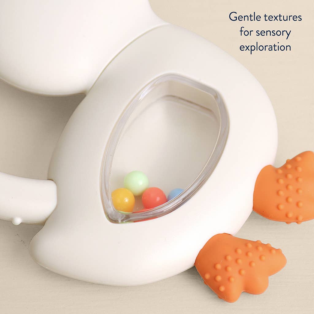 Goose Bitzy Shake™ - Silicone Teether with Rattle