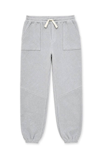Boys' Grey Soft Waffle Knit Jogger Pants