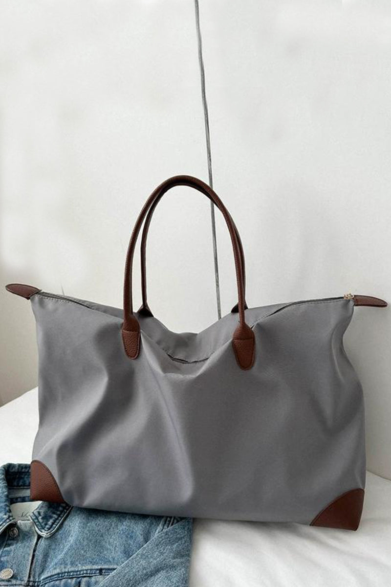 Grey Large capacity weekender travel duffle bag