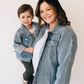 Distressed Women's Denim Jean Jacket