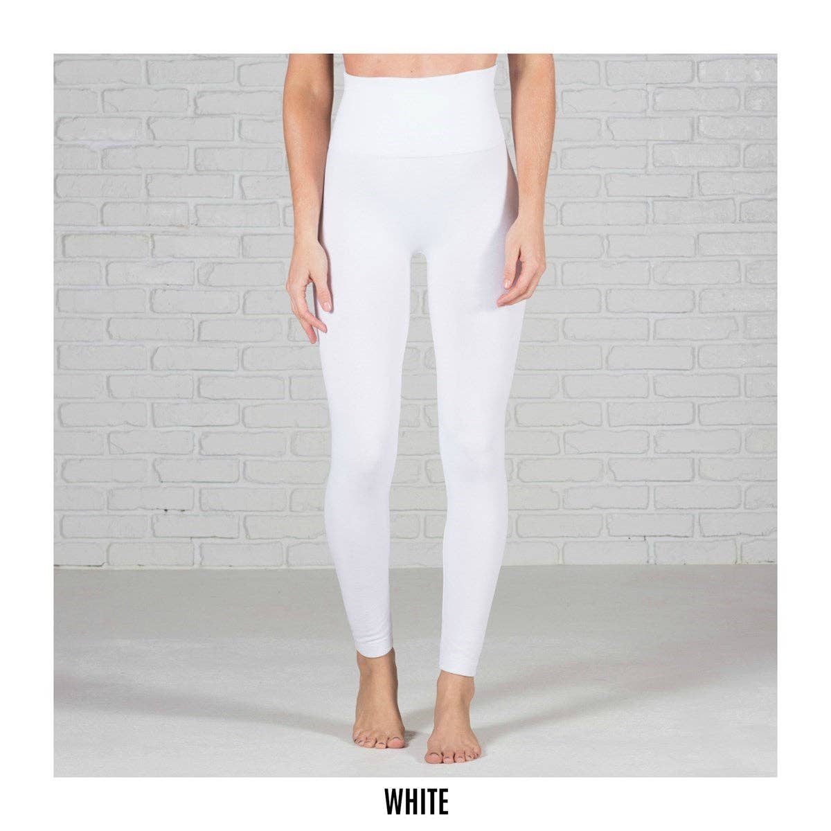 Olive Tummy Control Fleece Lined Leggings - One Size & Curvy