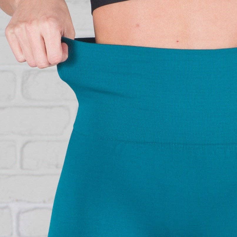 Brown Tummy Control Fleece Lined Leggings - One Size & Curvy