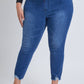 Plus Denim Ankle Joggers