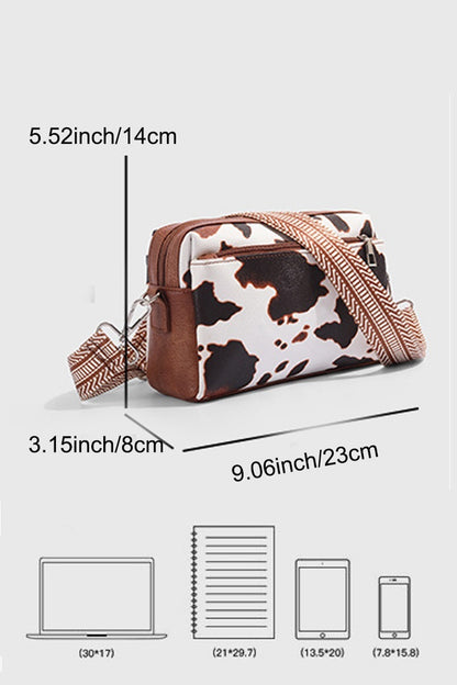Cow Print crossbody camera bag