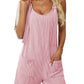 Gray Sleeveless Twisted Strip Knit Jumpsuit