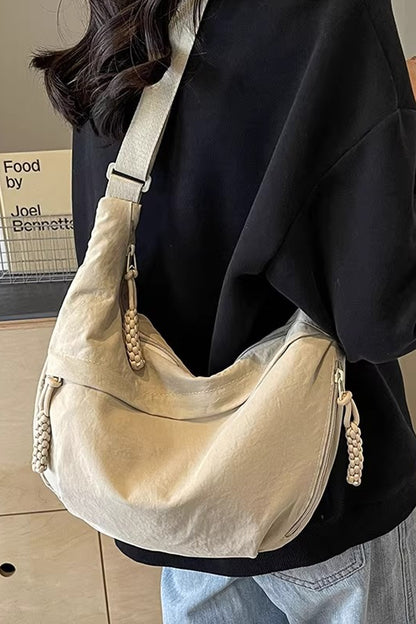 Large crescent crossbody bag