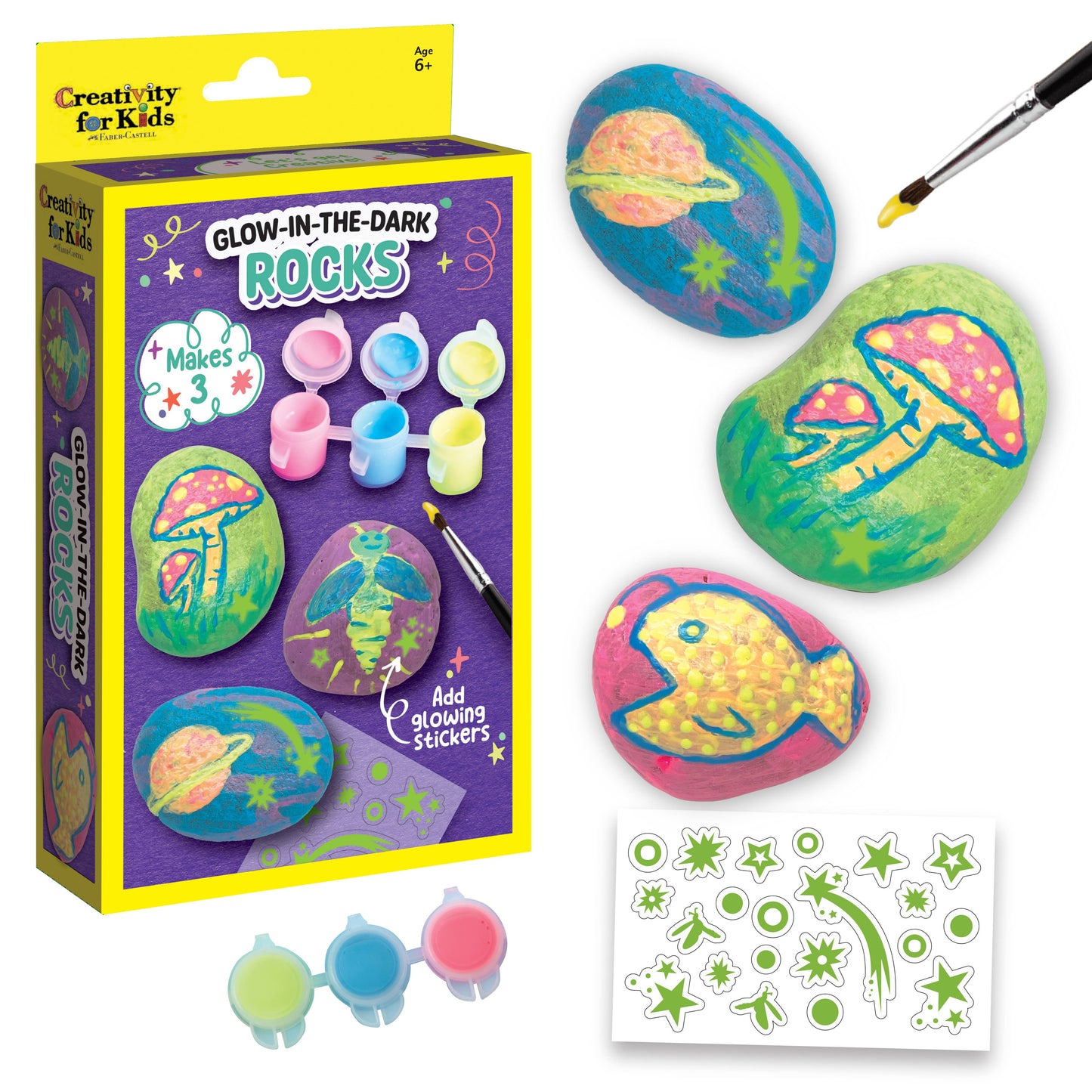 Glow-in-the-Dark Rocks Mini Craft Kit for Kids